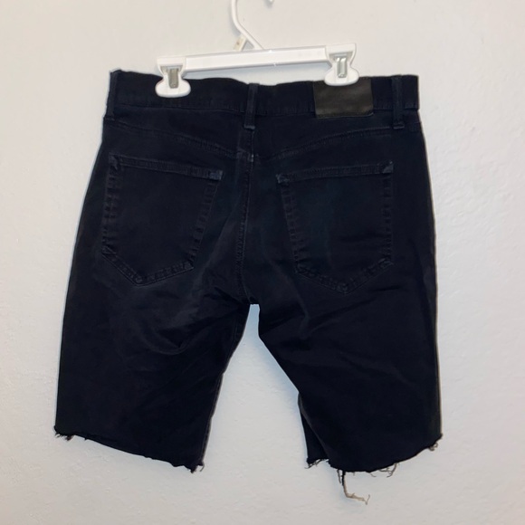 lucky brand black shants cut off distressed shorts grunge vintage ripped bottoms - Picture 12 of 16